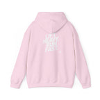 Lift Heavy Run Fast - Unisex Heavy Blend Hooded Sweatshirt - Front White & Back Logo