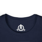 Lift Heavy Run Fast - Women's Softstyle Tee - White Front Logo