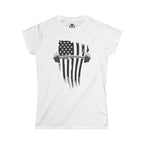 USA Barbell - Women's Softstyle Tee - Black Front Logo
