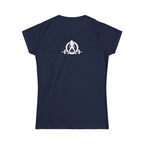 Squat Bench Deadlift Repeat - Women's Softstyle Tee -  Front & Back WWLW Logo