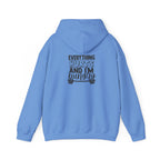 Everything Hurts & I'm Hungry  - Unisex Heavy Blend Hooded Sweatshirt  - Black Print Front and Back