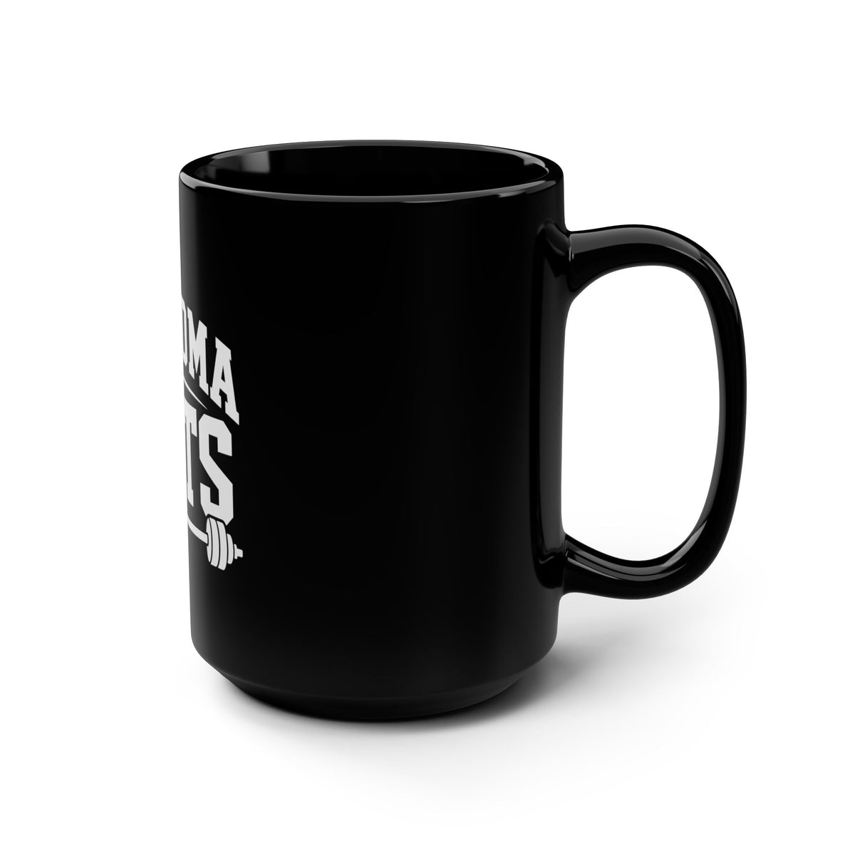 Grandma Lifts 15oz Black Coffee Mug — Funny Weightlifting Gift for Fit Grandmas