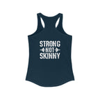 Strong Not Skinny – Women’s Racerback Tank | Front & Back Logo