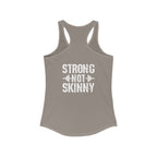 Strong Not Skinny – Women’s Racerback Tank | Front & Back Logo