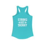 Strong Not Skinny – Women’s Racerback Tank | Front & Back Logo