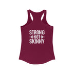Strong Not Skinny – Women’s Racerback Tank | Front & Back Logo