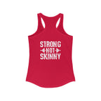 Strong Not Skinny – Women’s Racerback Tank | Front & Back Logo