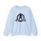 Distressed Logo - Unisex Heavy Blend™ Crewneck Sweatshirt - Black Logo
