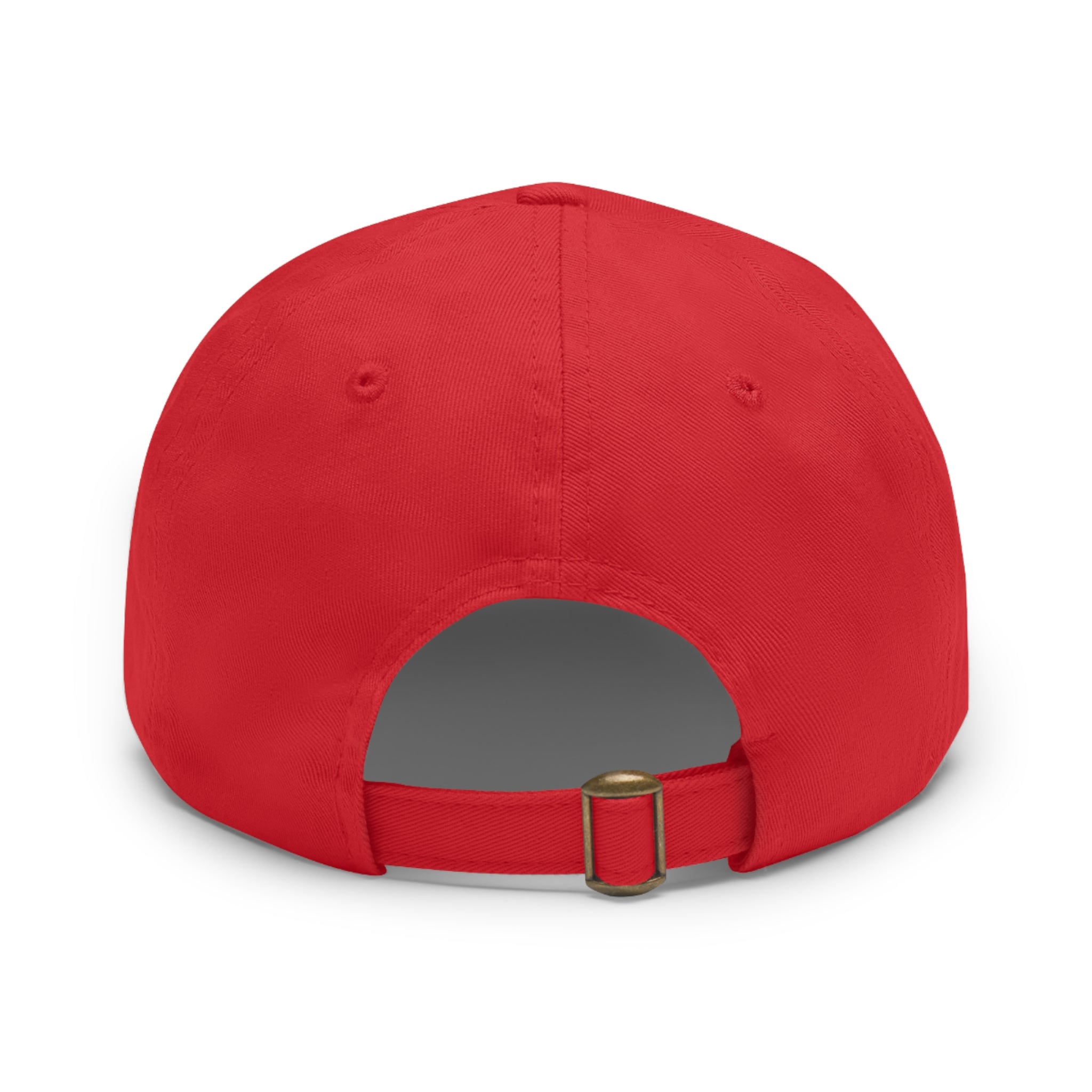 Built Different - Dad Hat with Leather Patch (Rectangle) - White Logo