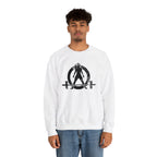 Distressed Logo - Unisex Heavy Blend™ Crewneck Sweatshirt - Black Logo