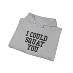 I Could Squat You – Black Logo Hoodie 🏋️‍♀️🔥