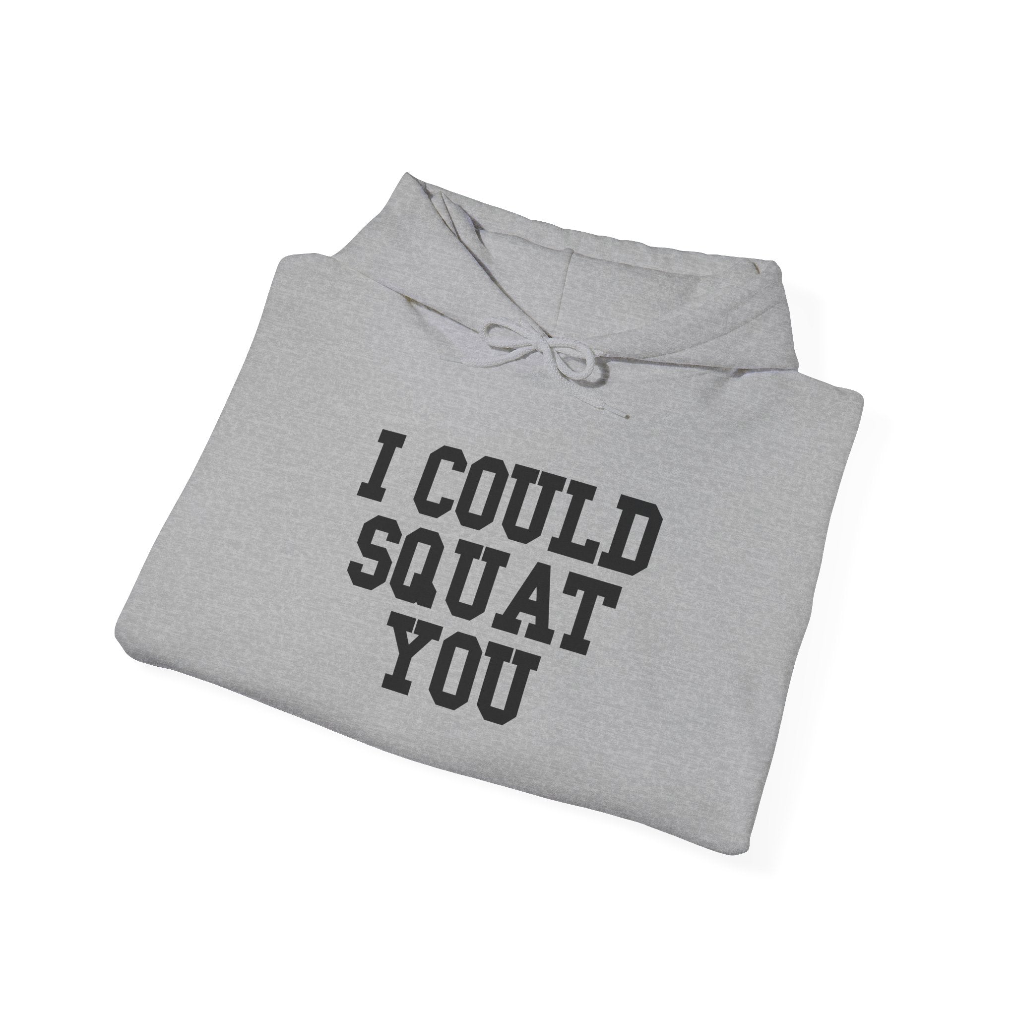 I Could Squat You – Black Logo Hoodie 🏋️‍♀️🔥