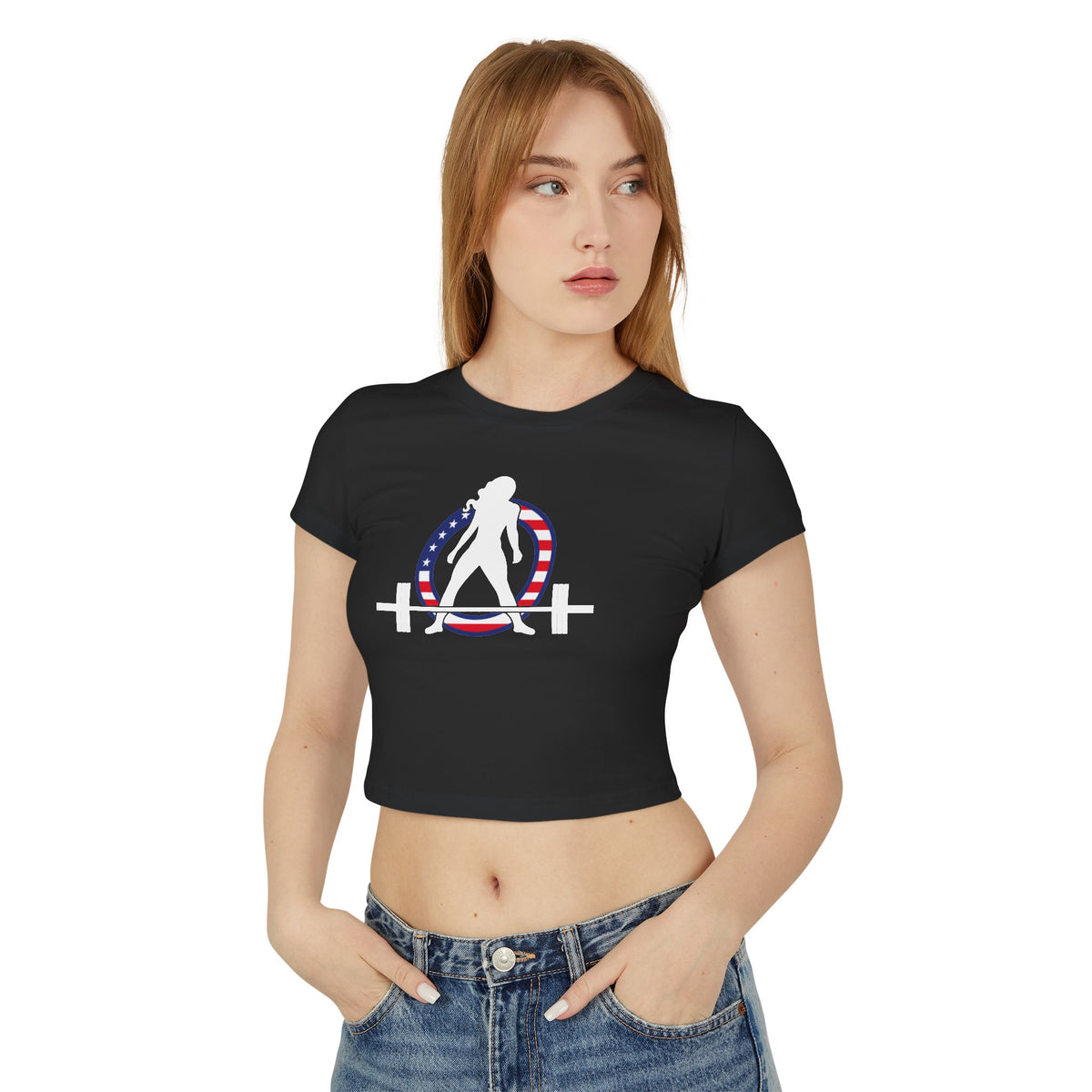 Women's Baby Tee - USA Collection - Dark Logo