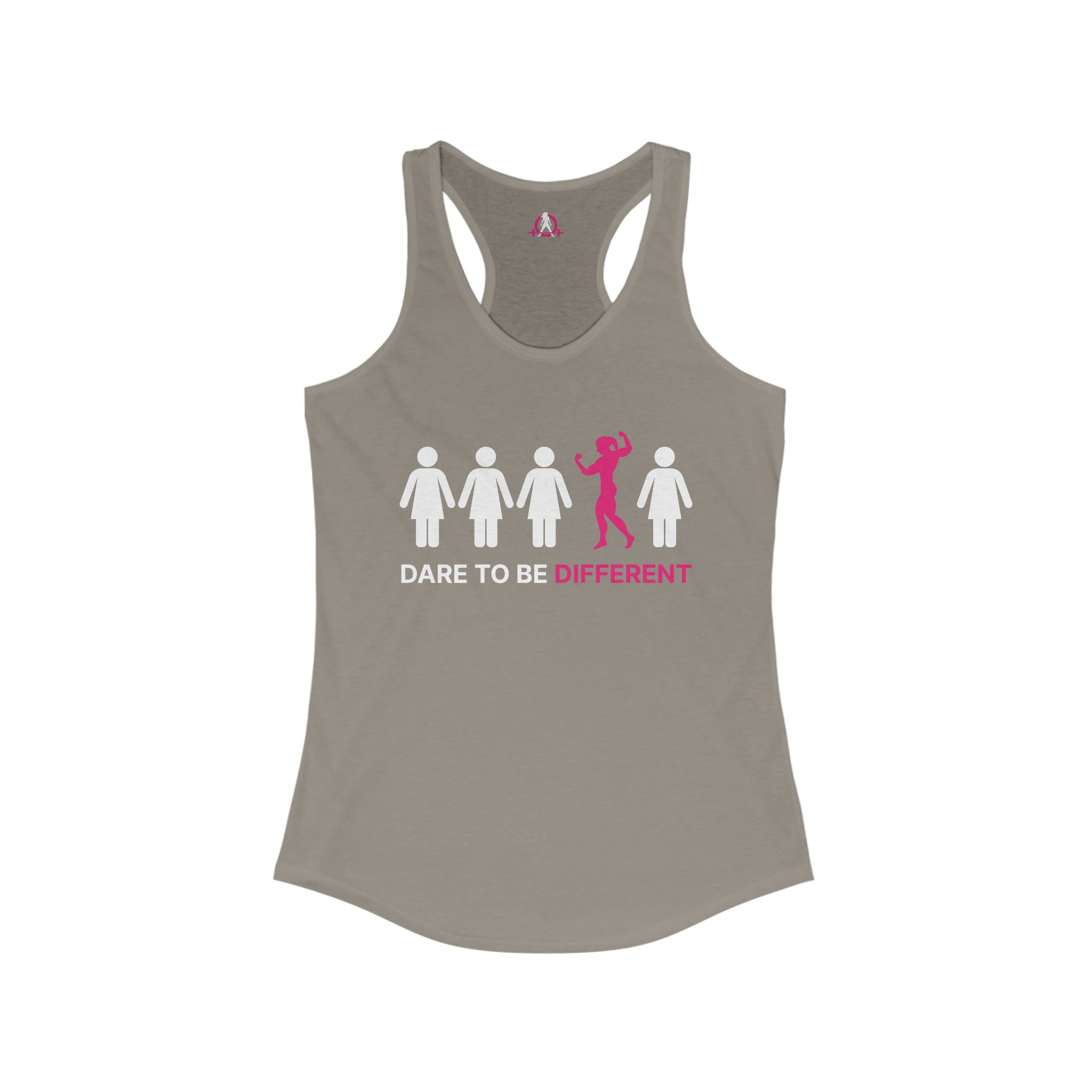 Dare To Be Different - Flex - Women's Ideal Racerback Tank - Front Logo - Plain Back