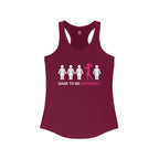 Dare To Be Different - Flex - Women's Ideal Racerback Tank - Front Logo and Small Back Logo