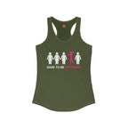 Dare To Be Different - Flex - Women's Ideal Racerback Tank - Front Logo and Small Back Logo
