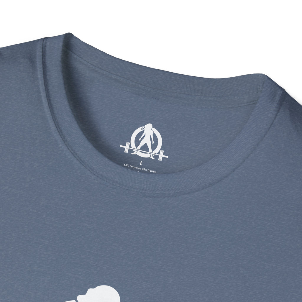 STRONG NOT SKINNY - Unisex Soft-style Tee - White Front & Back Logo