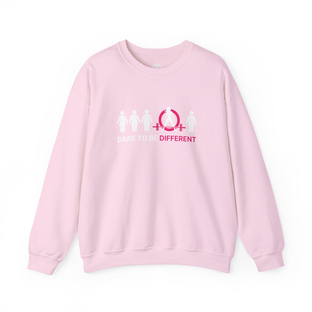 Dare To Be Different - Deadlift - Unisex Heavy Blend™ Crewneck Sweatshirt - Front Logo Plain Back