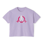 Women's Boxy Tee - Color Distressed Inverted Logo Front