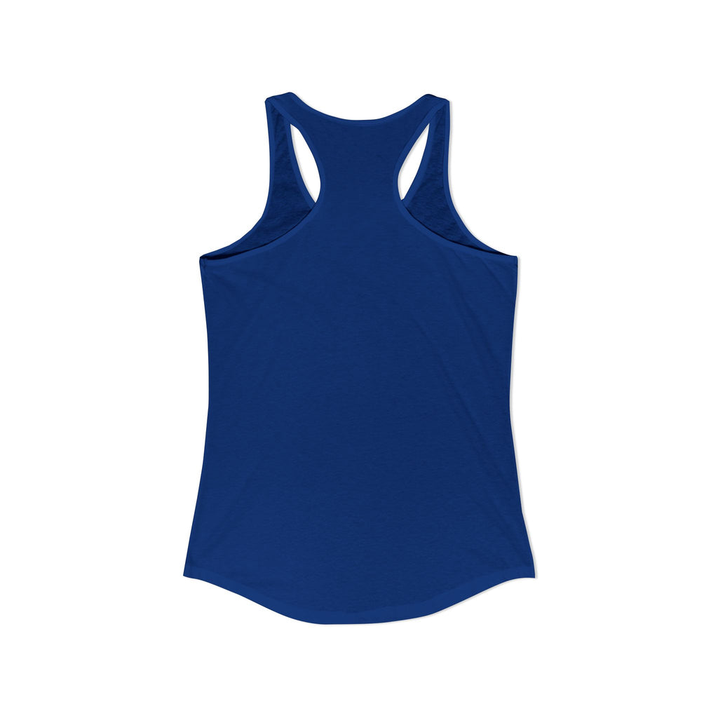 Grandma Lifts - Women's Ideal Racerback Tank - Black Logo Front Plain Back