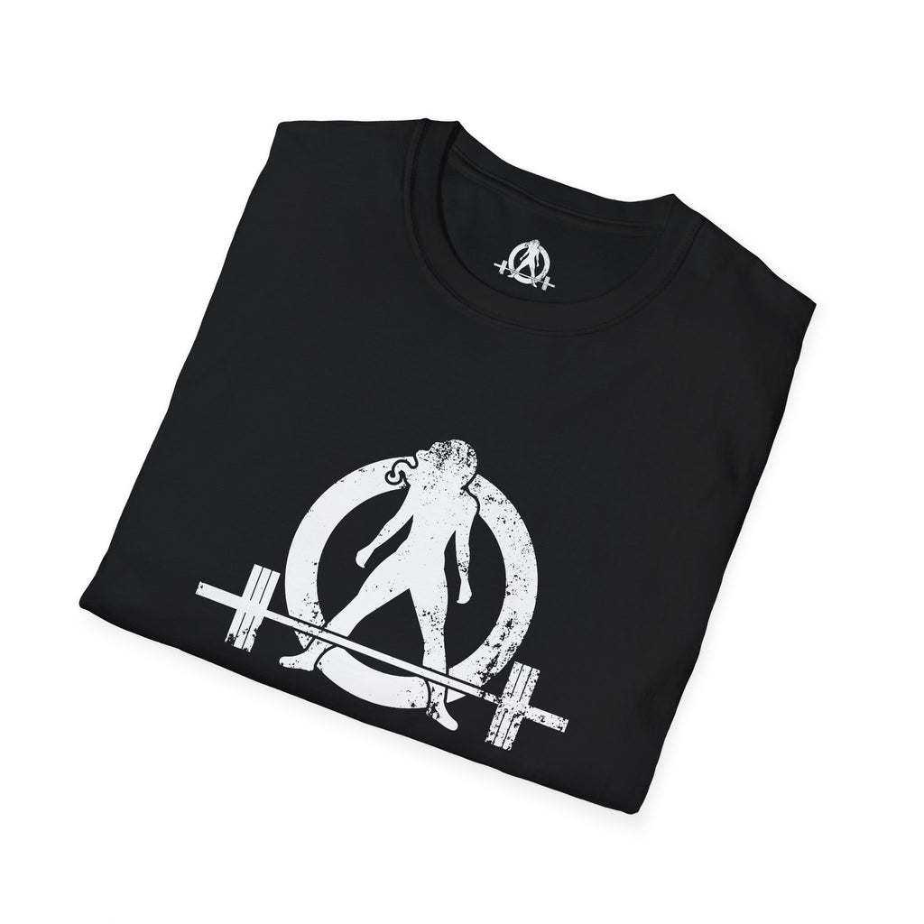 WWLW White Distressed Unisex Softstyle T-Shirt - White Distressed Logo - Plain Back