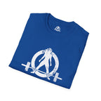 WWLW White Distressed Unisex Softstyle T-Shirt - White Distressed Logo - Plain Back