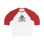 WWLW Barbell Club - Unisex 3\4 Sleeve Baseball Tee - Front Logo Plain Back