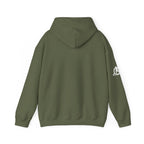 Lift Like.A Girl - Unisex Heavy Blend Hooded Sweatshirt - White Logo on Front & Right Sleeve