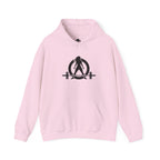 Goal Weight Strong AF – Unisex Heavy Blend™ Hooded Sweatshirt (Front & Back Black Logo) 🖤💪🔥