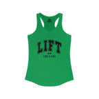 Lift Like A Girl – Women’s Racerback Tank | Black Front, Plain Back