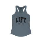 Lift Like A Girl – Women’s Racerback Tank | Black Front, Plain Back
