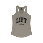 Lift Like A Girl – Women’s Racerback Tank | Black Front, Plain Back