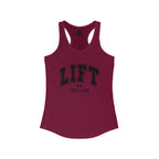 Lift Like A Girl – Women’s Racerback Tank | Black Front, Plain Back