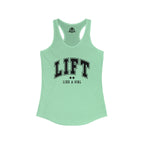 Lift Like A Girl – Women’s Racerback Tank | Black Front, Plain Back