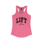 Lift Like A Girl – Women’s Racerback Tank | Black Front, Plain Back