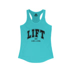 Lift Like A Girl – Women’s Racerback Tank | Black Front, Plain Back