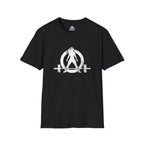 WWLW White Distressed Unisex Softstyle T-Shirt - White Distressed Logo - Plain Back