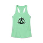 I Workout To Burn Off The Crazy - Women's Ideal Racerback Tank - Black Font - Print on Front & Back