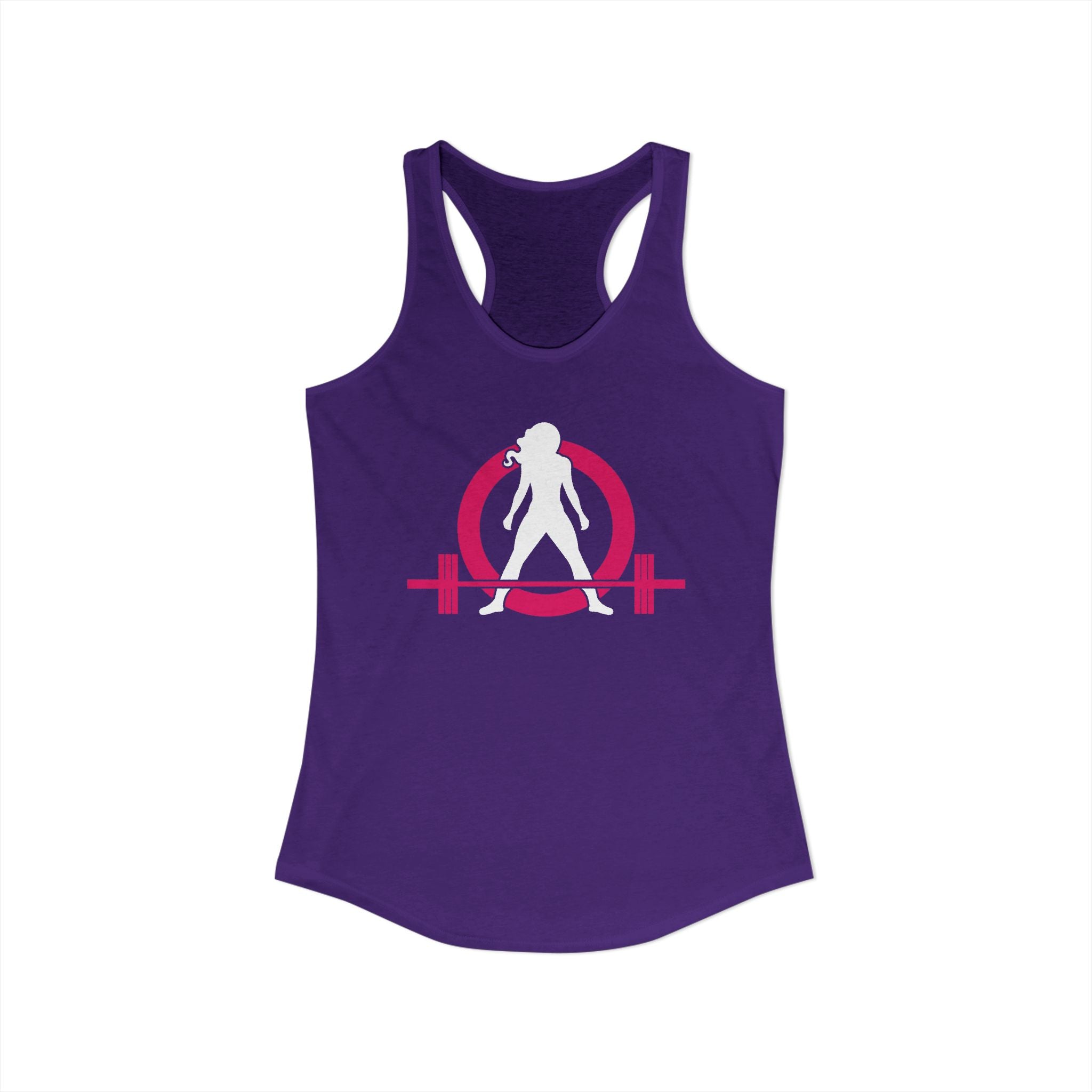 WWLW Classic Logo Racer Back Tank Top (BEST SELLER) - Women's Ideal Racerback Tank - Classic Light Logo - Plain Back