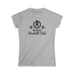 WWLW Barbell Club - Women's Softstyle Tee - Black Logo - Plain Back