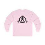 Lift Heavy Run Fast - Ultra Cotton Long Sleeve Tee - Black Logo Front & Back