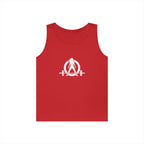 I DON’T WANT TO LOOK SKINNY I WANT TO LOOK LIKE I CAN KICK YOUR ASS – WWLW White Logo Unisex Heavy Cotton Tank Top