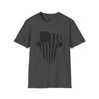 USA Barbell  - Unisex Softstyle T-Shirt - Black Logo - Plain Back