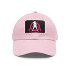 Distressed - Dad Hat with Leather Patch (Rectangle) - Color Font