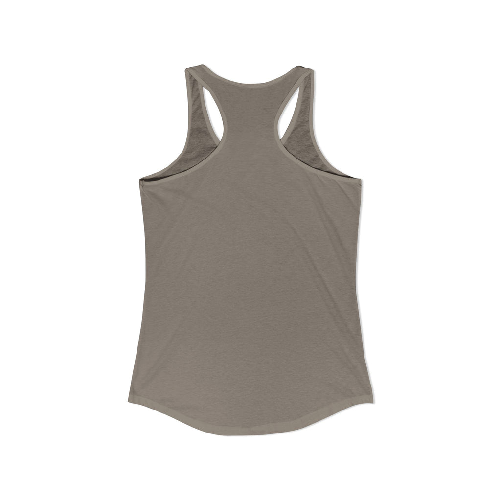 Grandma Lifts - Women's Ideal Racerback Tank - Black Logo Front Plain Back