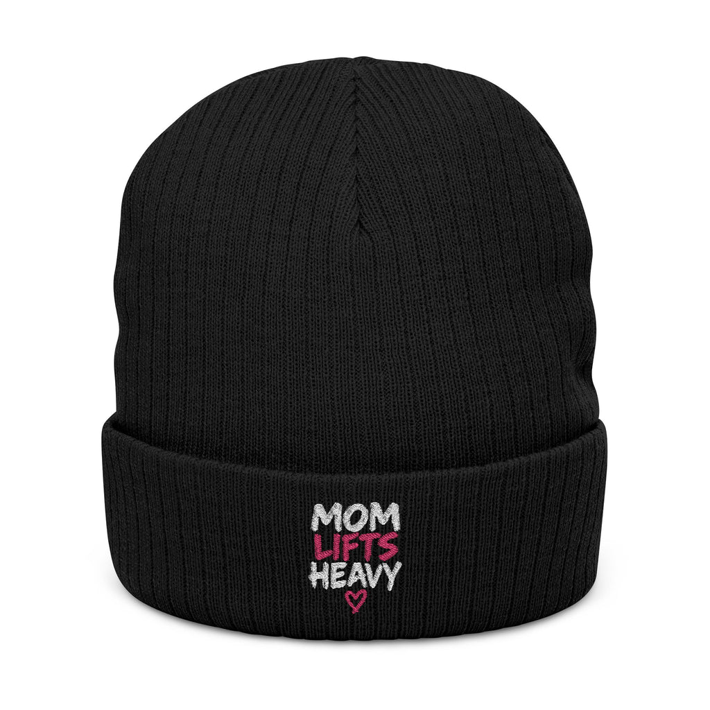 Mom Lifts Heavy – Embroidered Beanie