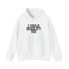 WWLW “I Could Deadlift You” Hoodie - Front Black Logo - Plain Back