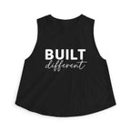 Built Different - Women's Crop Top - White Logo