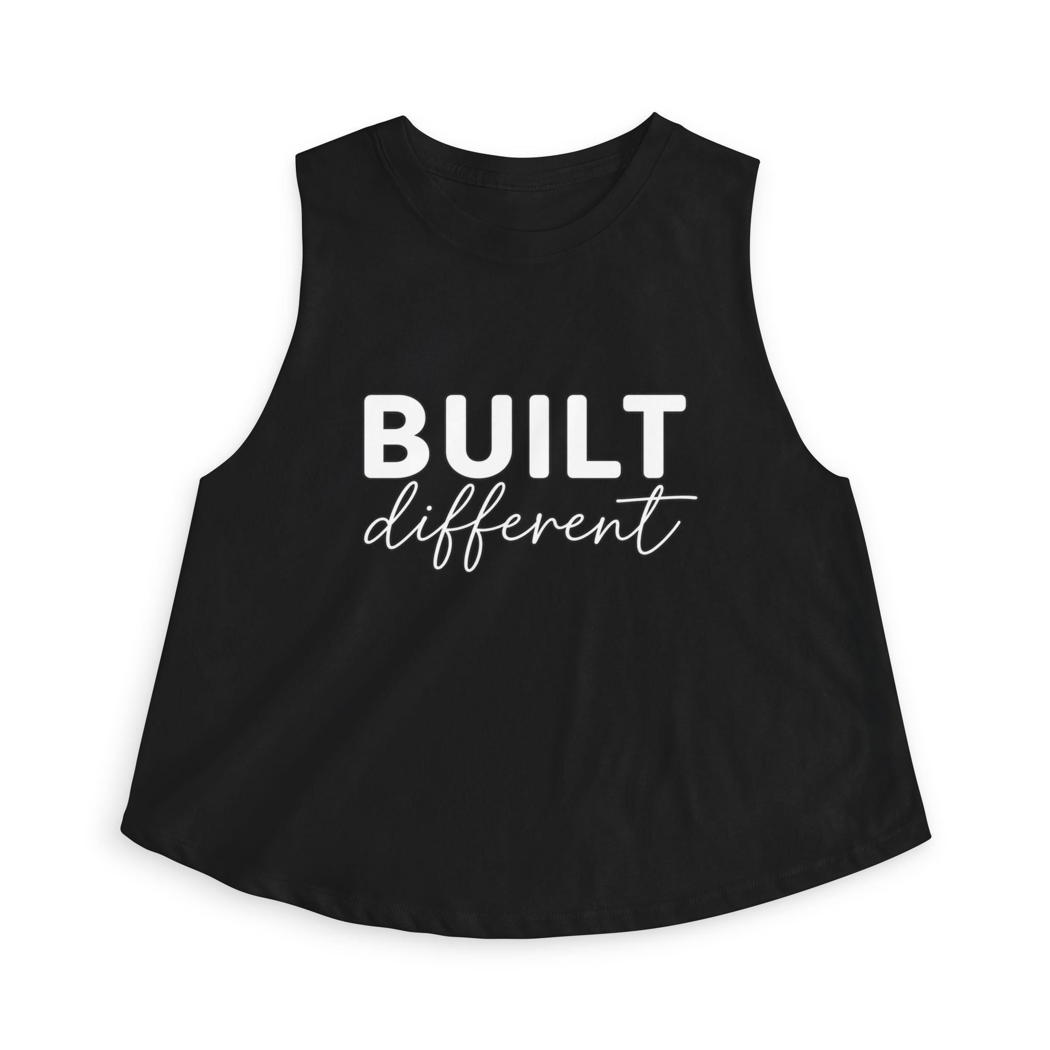 Built Different - Women's Crop Top - White Logo