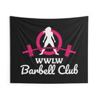 Indoor Wall Tapestries - Black WWLW Barbell Club